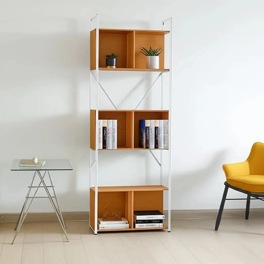 Estante Para Livros Dili Canela/branco Brilho - Kappesberg Cor Marrom