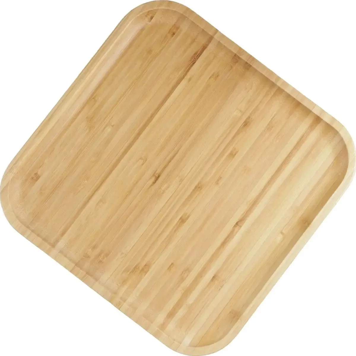 Bandeja Redonda Bambu 20cm Marrom-claro Cozinha Gourmet Churrasco