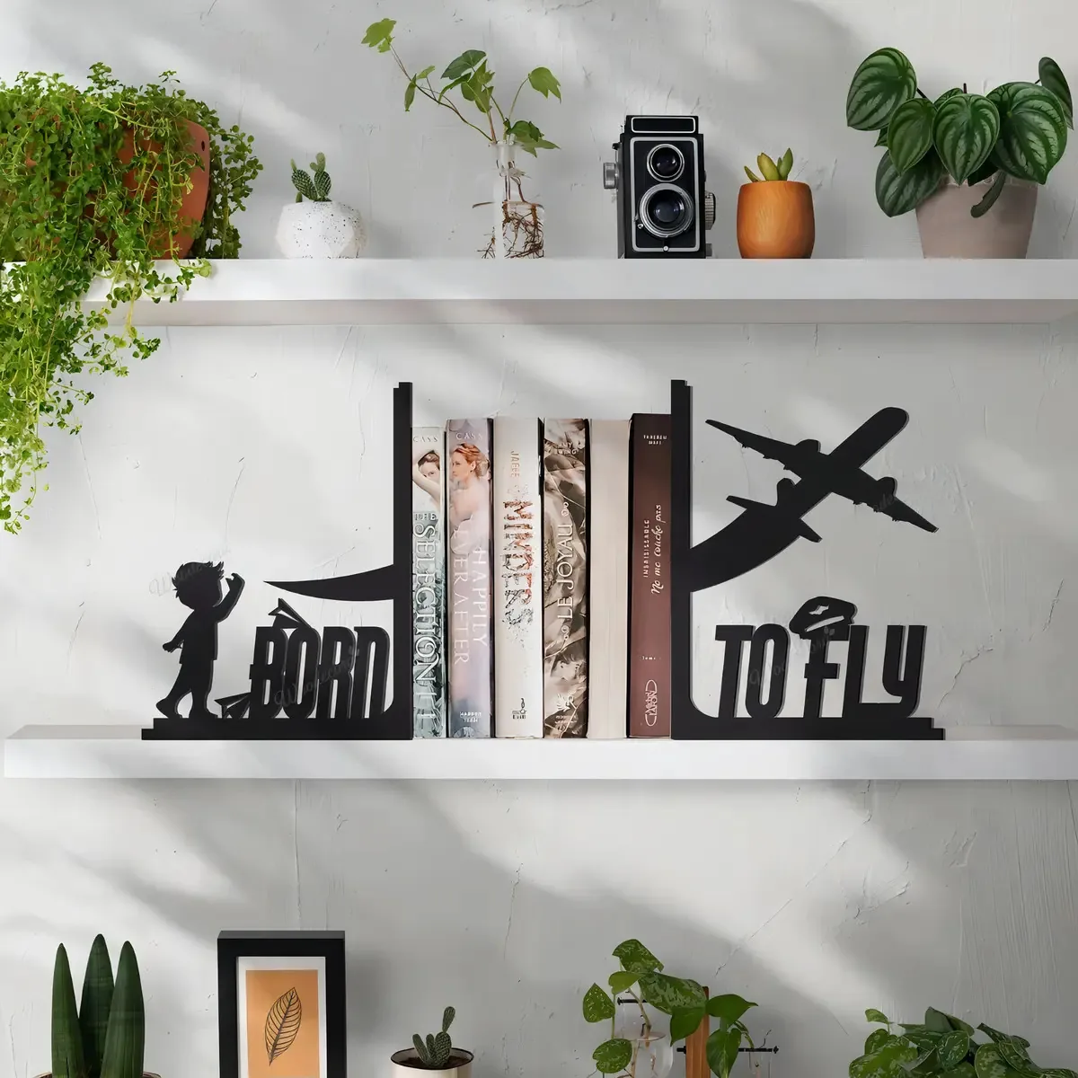 Suporte Aparador De Livros Premium- Modelos Variados Cor Aviação Menino