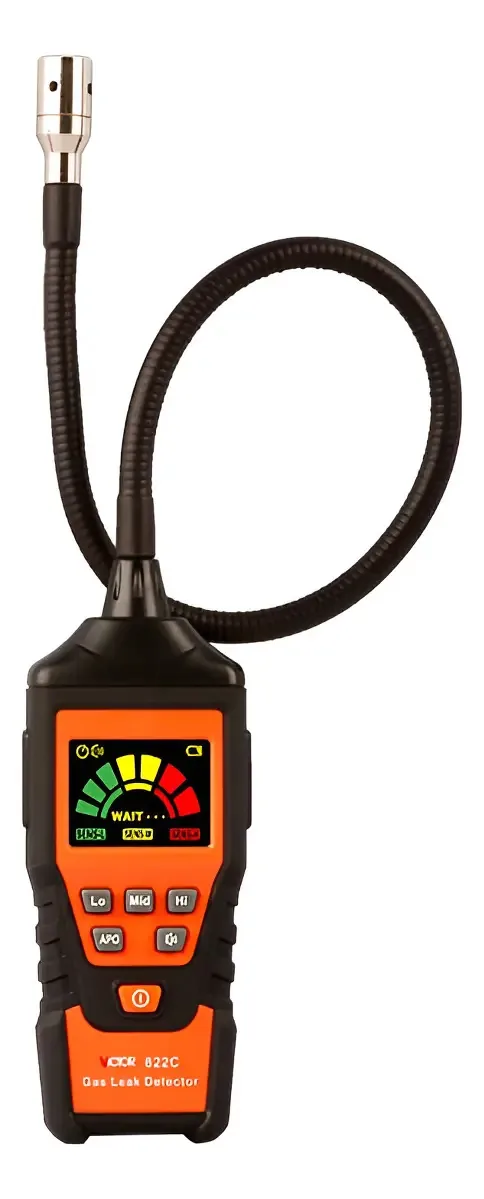 Detector de Gás Combustível Portátil Metano Propano Victor-Ruoshui 822C