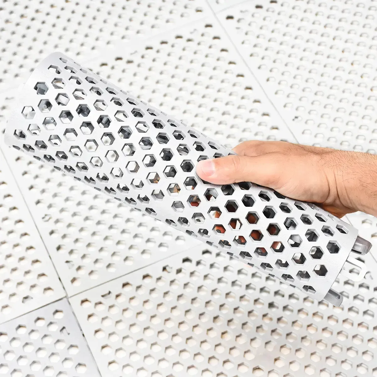 10 Pçs Tapete Estrado Pvc Antiderrapante Piso Para Box Canil Branco
