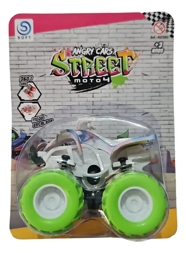 Carrinho Fricção Monster Truck 1:64 Escala Radical Suspensão Cor Buggy Verde 04