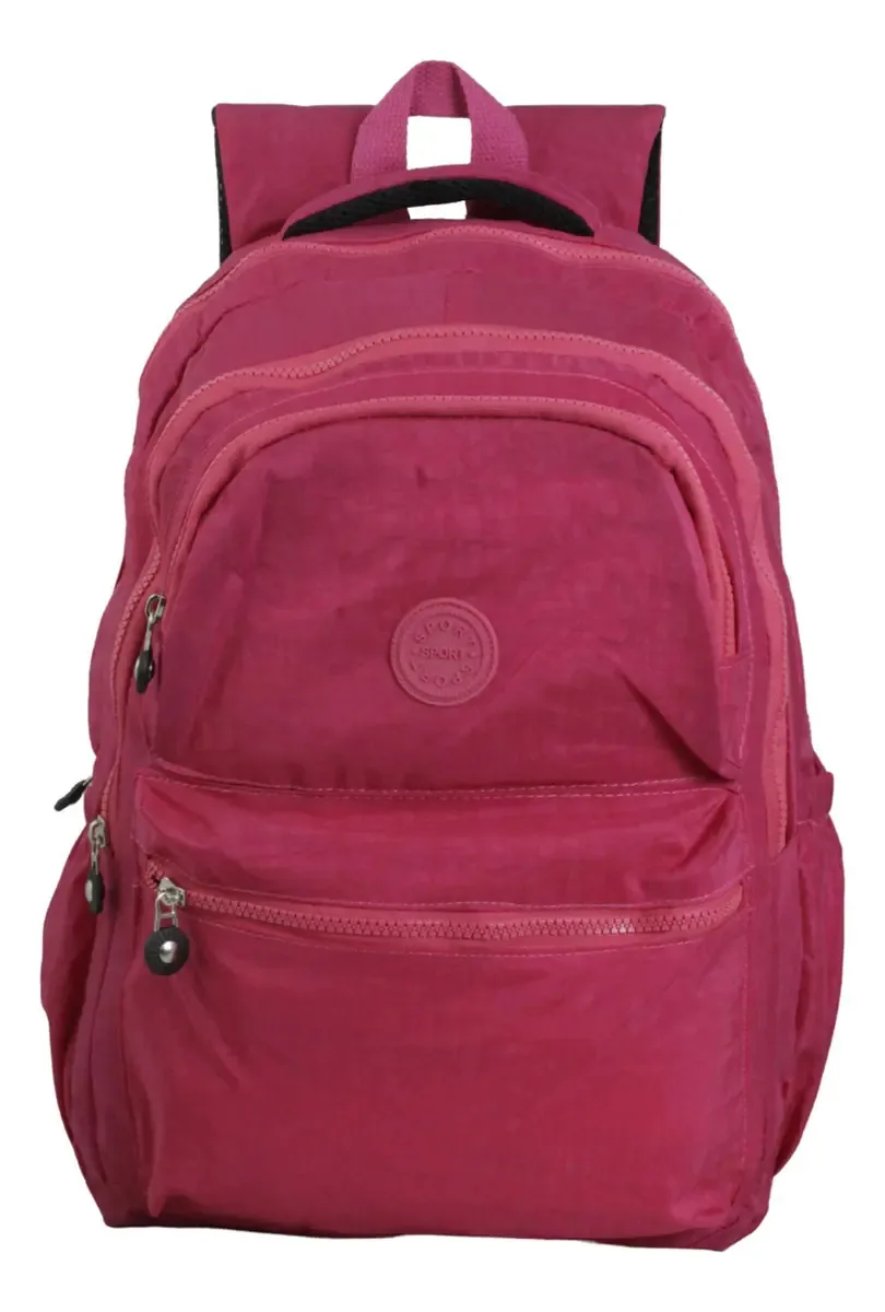 Mochila Passeio Feminina Espaçosa Casual Resitente Cor Rosa Desenho Do Tecido Liso