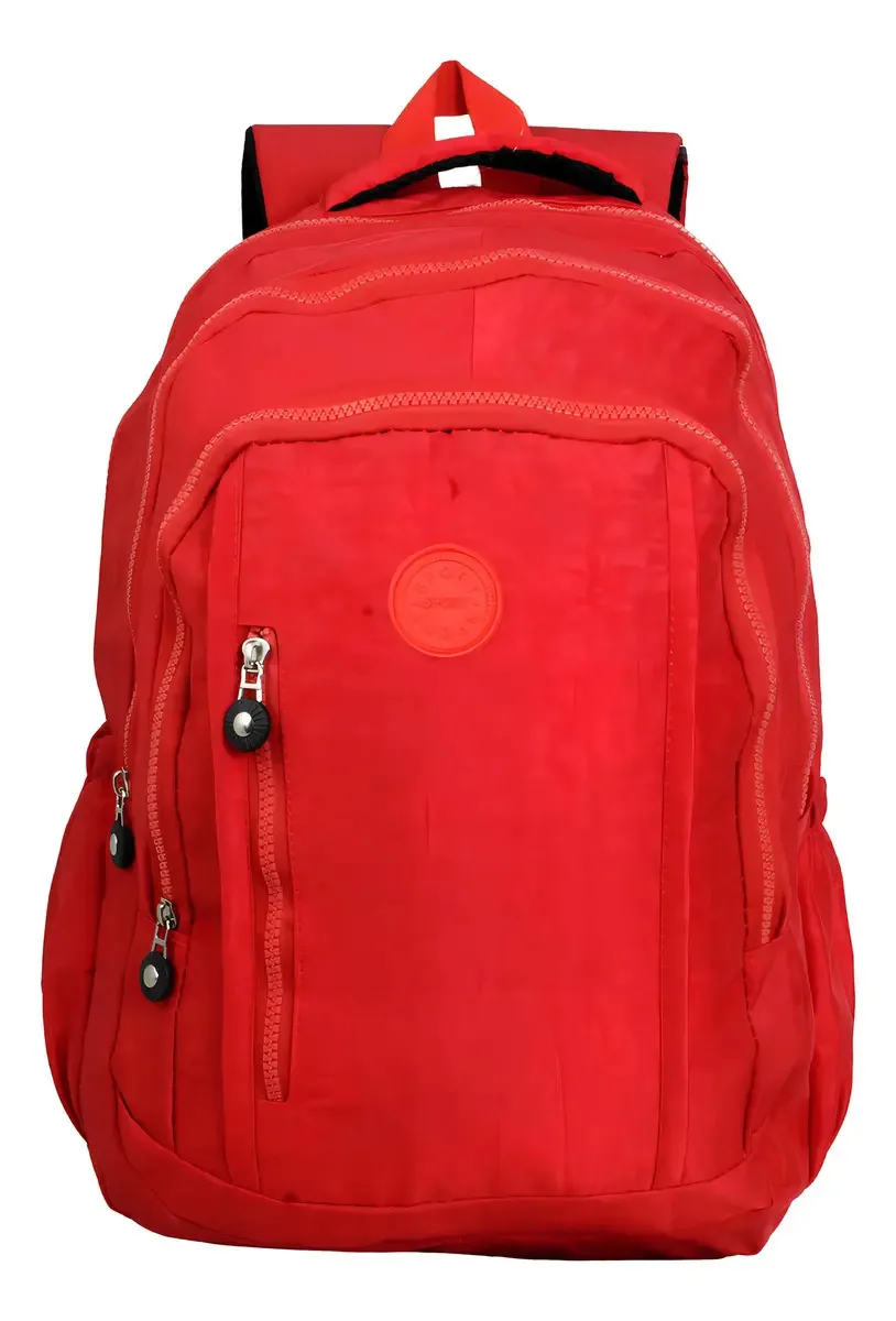 Mochila Escolar Feminina Passeio Grande Reforçada Cor Vermelho Desenho Do Tecido Liso