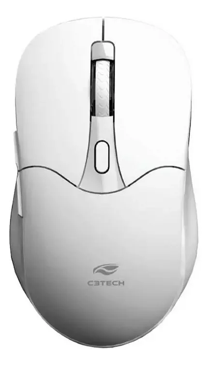 Mouse C3tech Sem Fio Recarregável Bluetooth E Receptor
