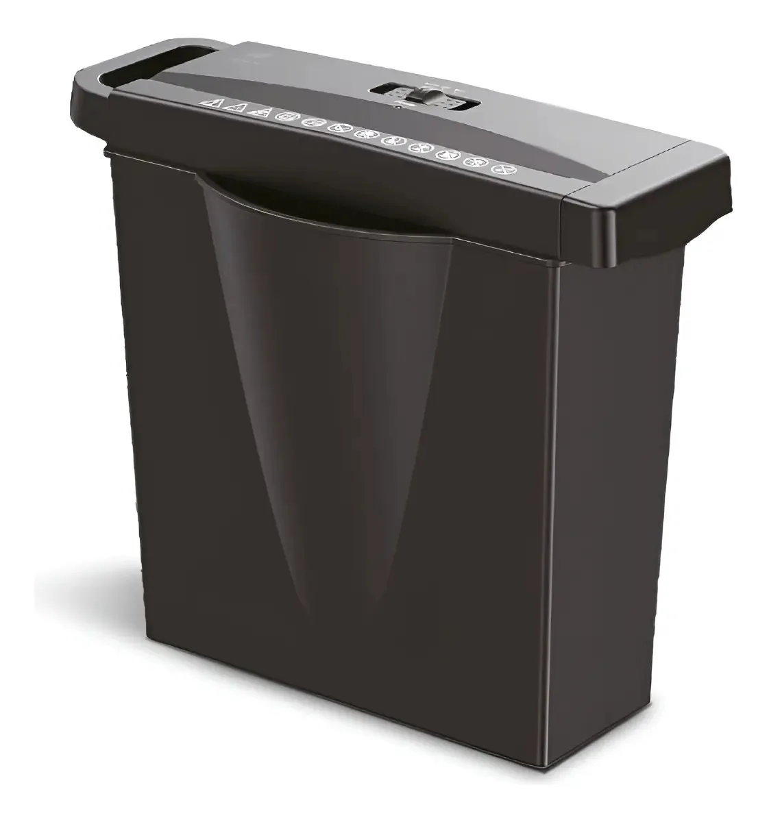 Fragmentadora C3Tech FR 100 Papel 6 Folhas Tiras Cartão Preto