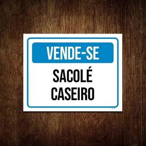 Kit 5 Placas Vende-se Sacolé Caseiro