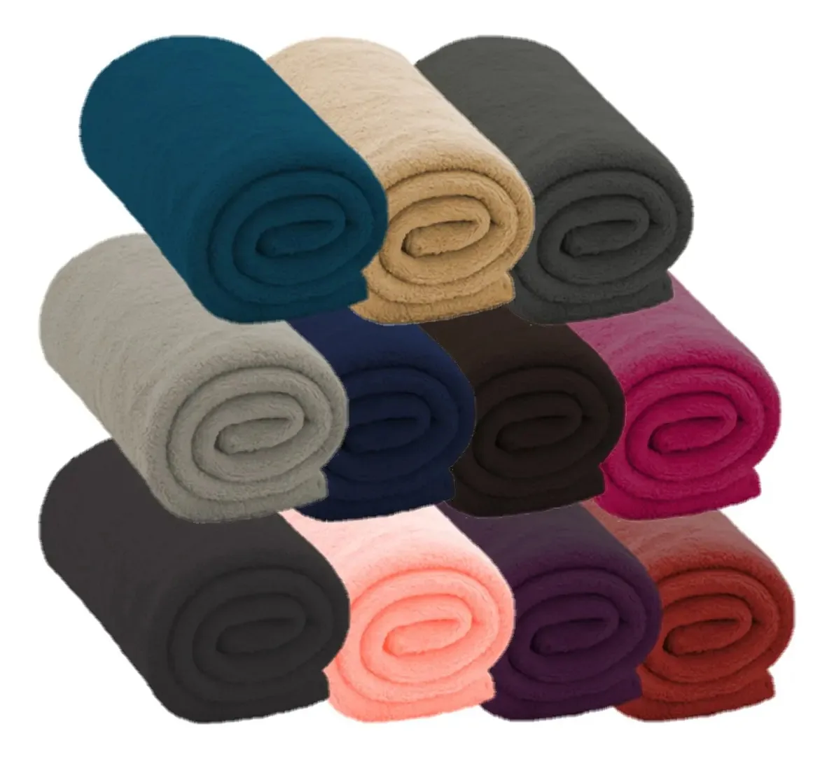Kit 4 Mantas Microfibra Casal Cobertor Soft 1,80mx2,00m Cor Sortidas