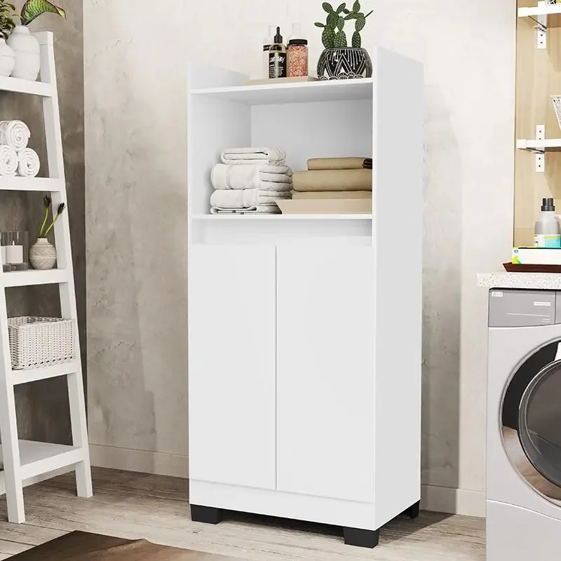 Multiuso Lavanderia Armario Duque 2 Portas Cor Branco/Preto
