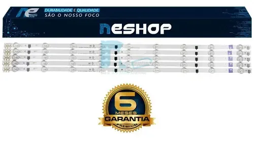 Kit Barras LED Neshop Compatível Un32f4200 Un32f4300 Un32f5500 32 Pol
