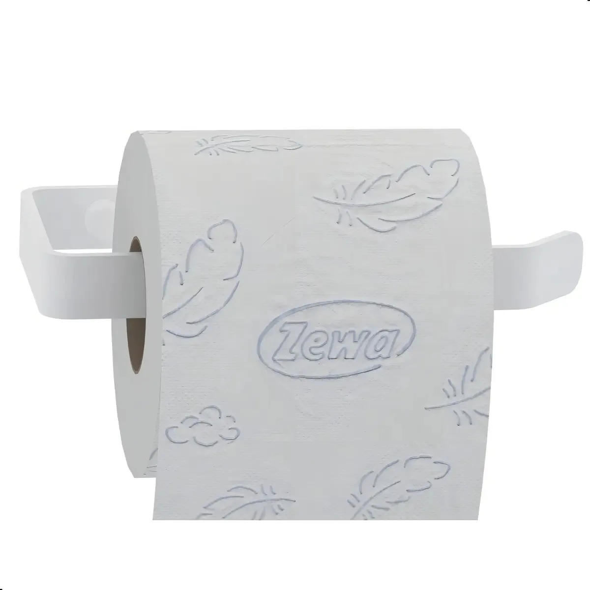 Porta Papel Higiênico Alumínio Branco Casa Móveis De Parede Plus
