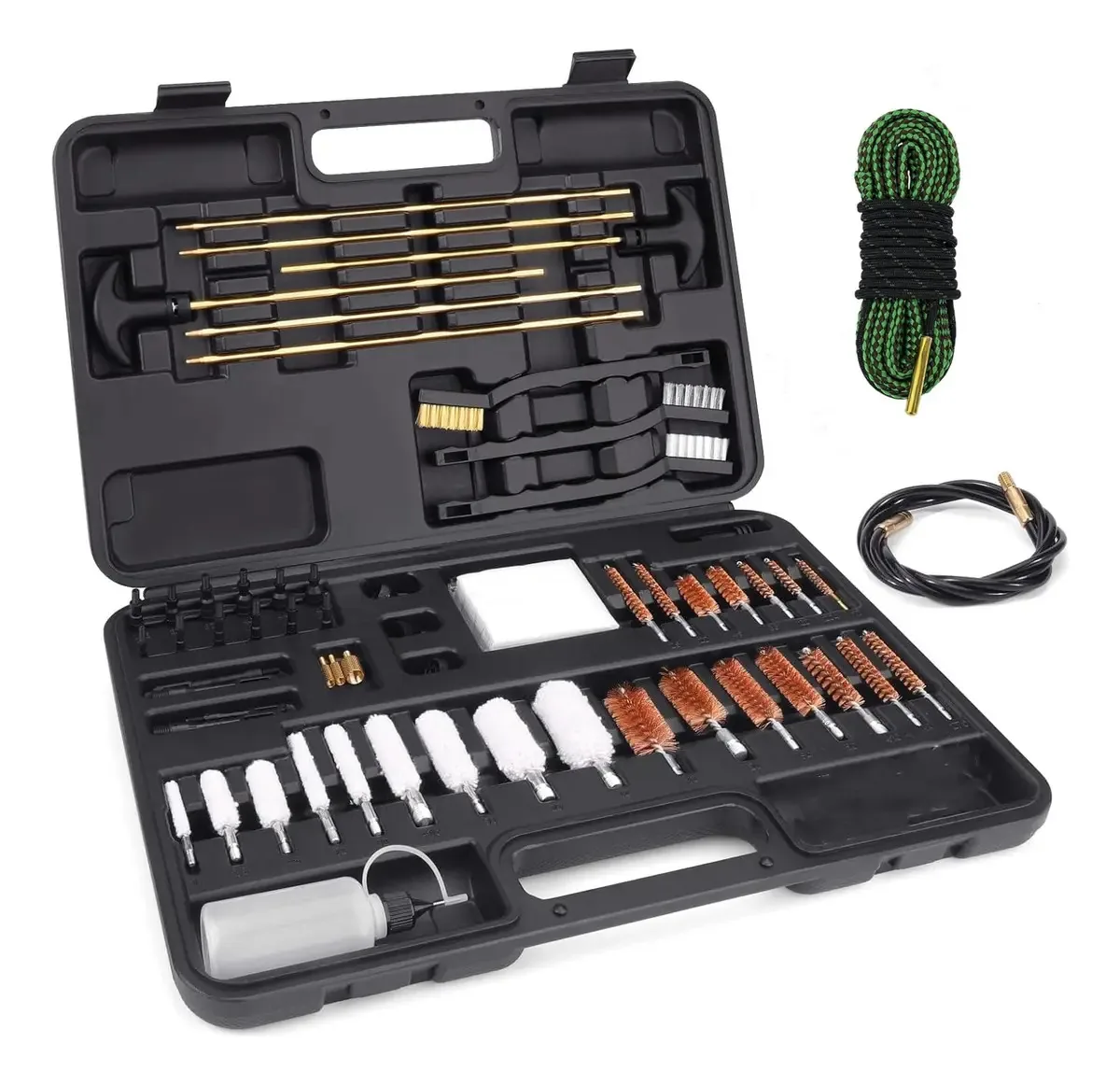 Kit de limpeza de pistola ou rifle para limpeza de escovas