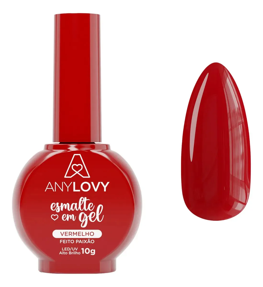 Esmaltes Em Gel Anylovy Cor Vermelho