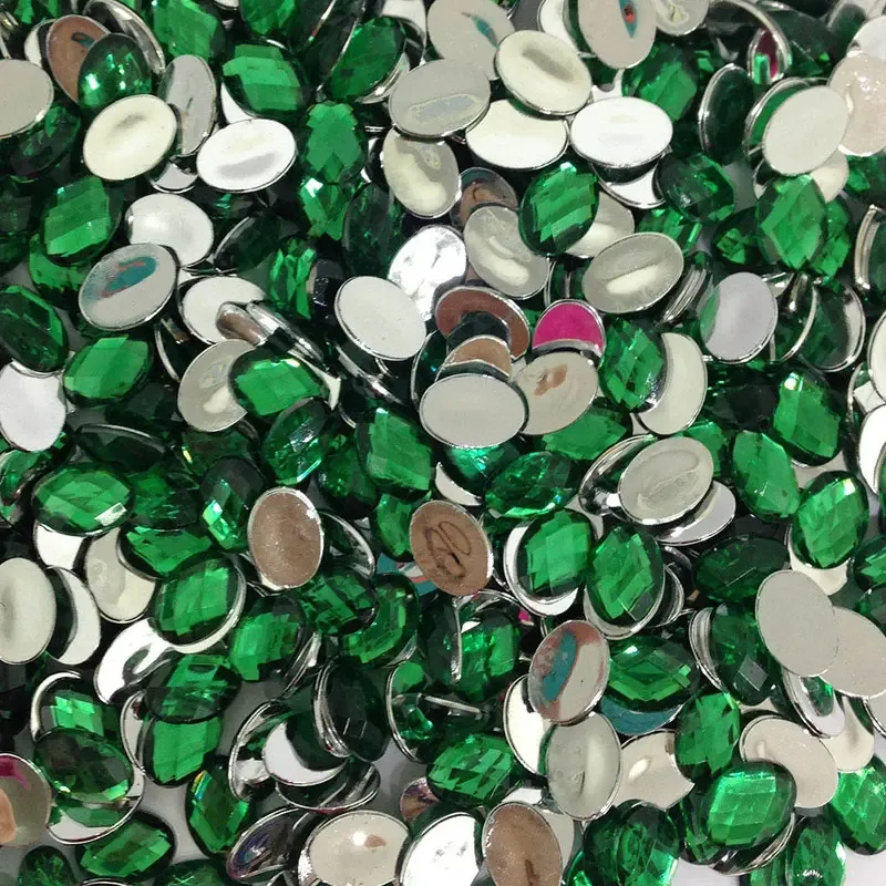 Lantejoulas Verde Bandeira Oval 10x14mm Sécullu'S Bijoux 220un