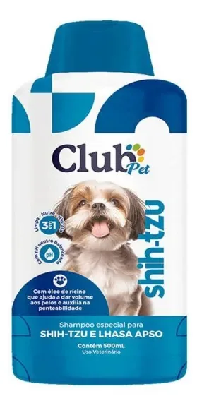 Shampoo Especial Para Cães Raça Shih-tzu E Lhasa 500ml 3em1