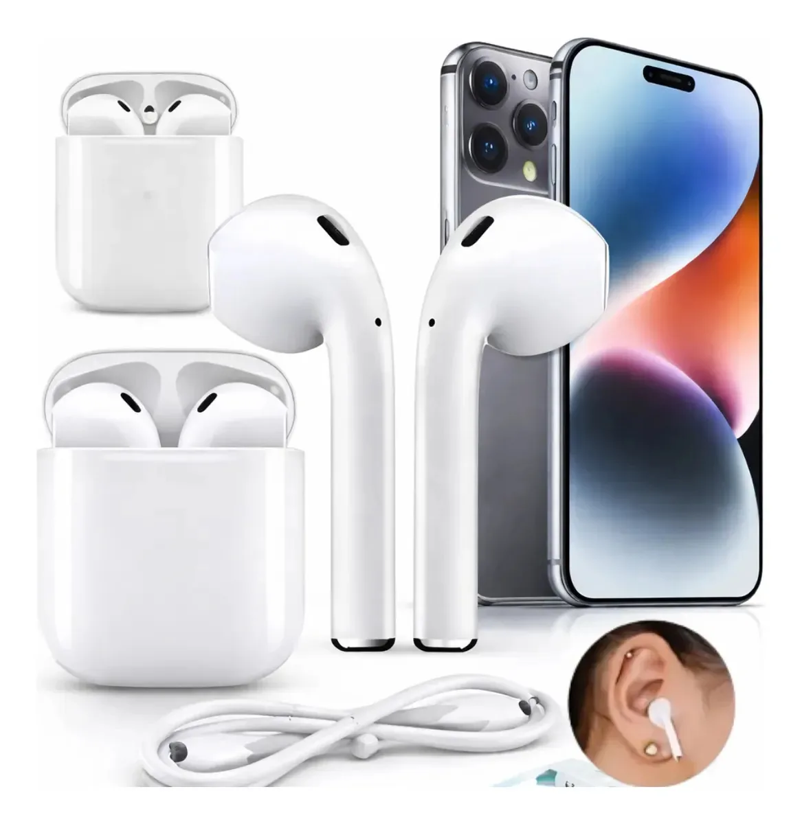 Fone Bluetooth Isolamento De Ruido Ly-11 Branco H'maston