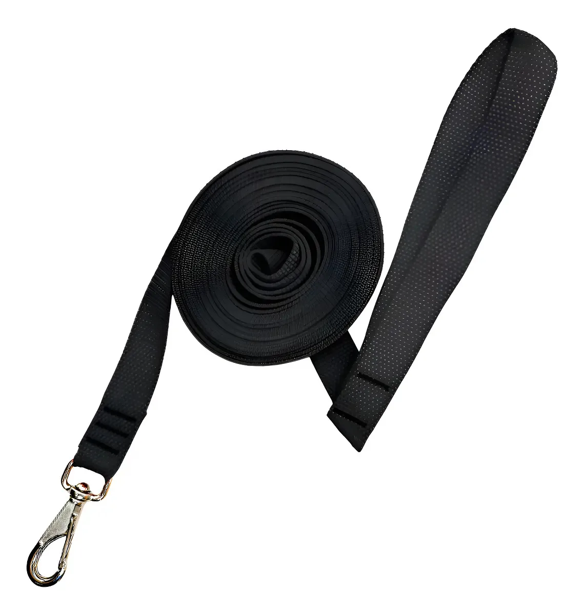 Guia Longa 20m Nylon Adestramento Lazer Caes Cachorros Preto