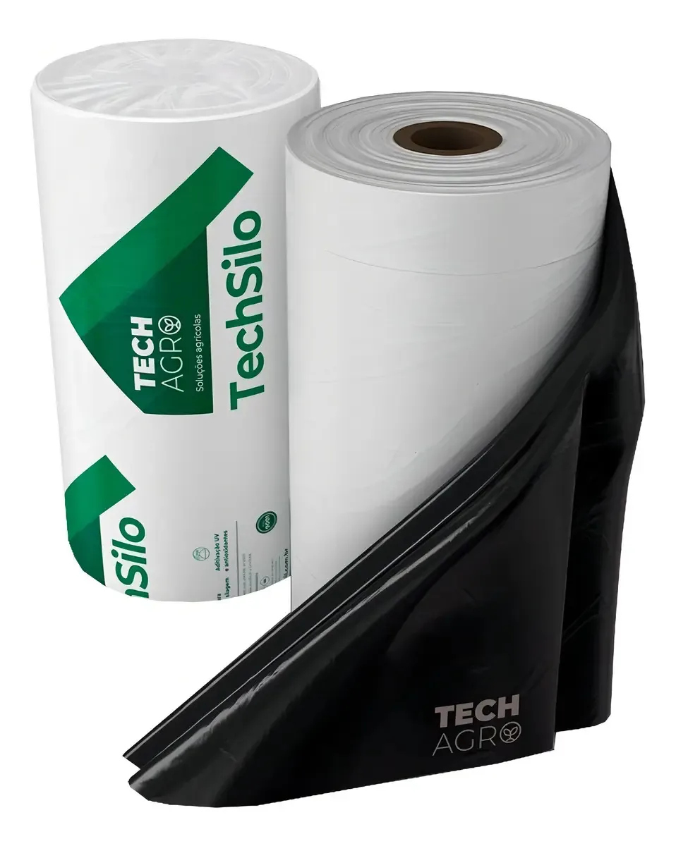Lona Plástica Techsilo Preta/branca 12x50m 60kg Techagro 120