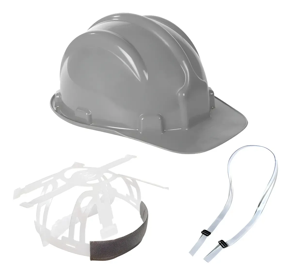 Capacete Segurança Plastcor Cinza Polietileno Obra Seguranca Pedreiro CA 31.469
