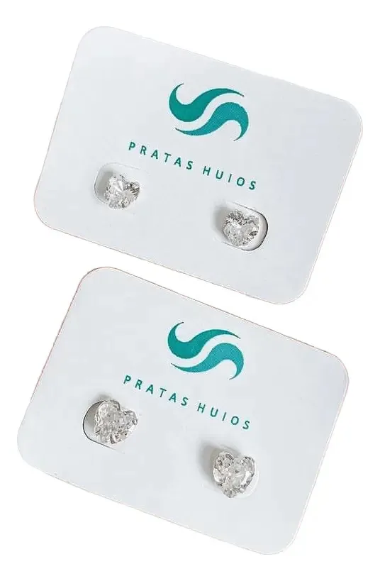 100un Tags Para Brinco Personalizada Com Sua Logo Joia Prata Brinco