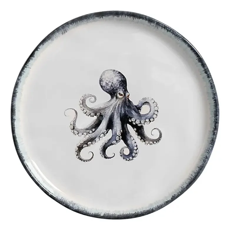 Conjunto de 6 Pratos Sobremesa Polvo Atlantica Branco Scalla