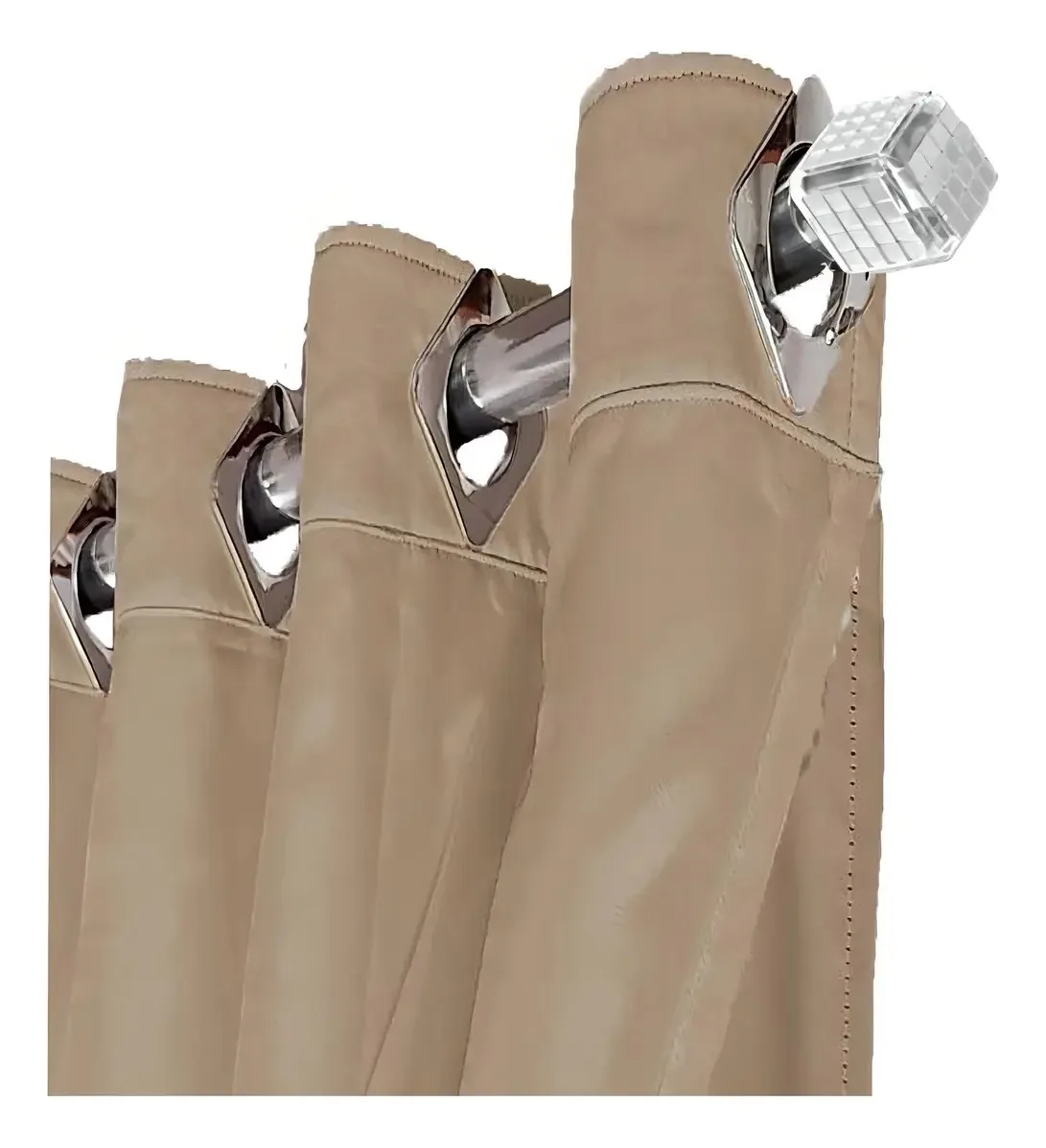 Bravin Cortinas Cor Bege De 01