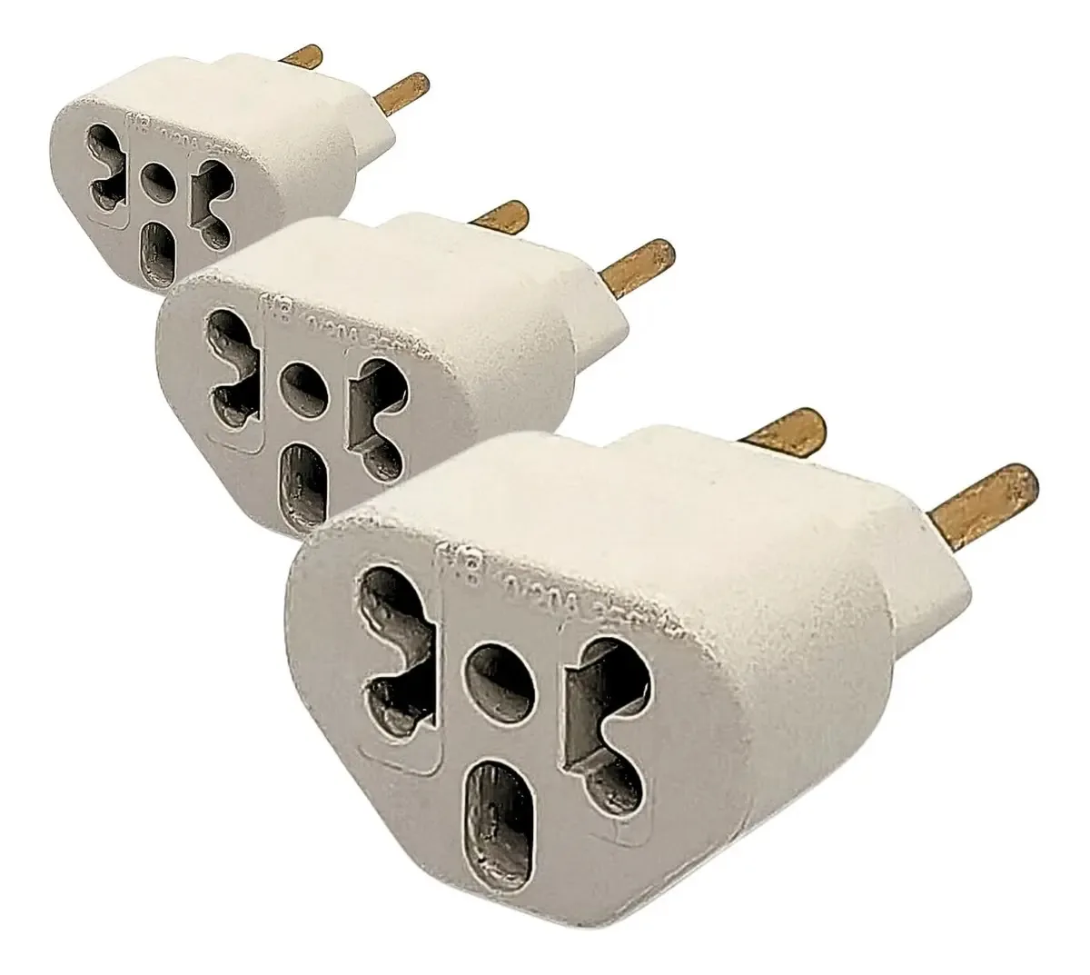Kit Com 03 Adaptadores Tomada Bob Plugue Universal 10a 20a