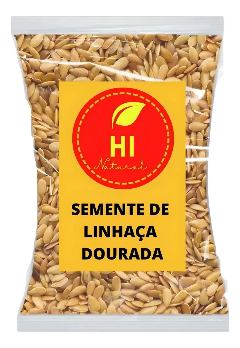 Semente De Linhaça Dourada - 500g - Hi Natural