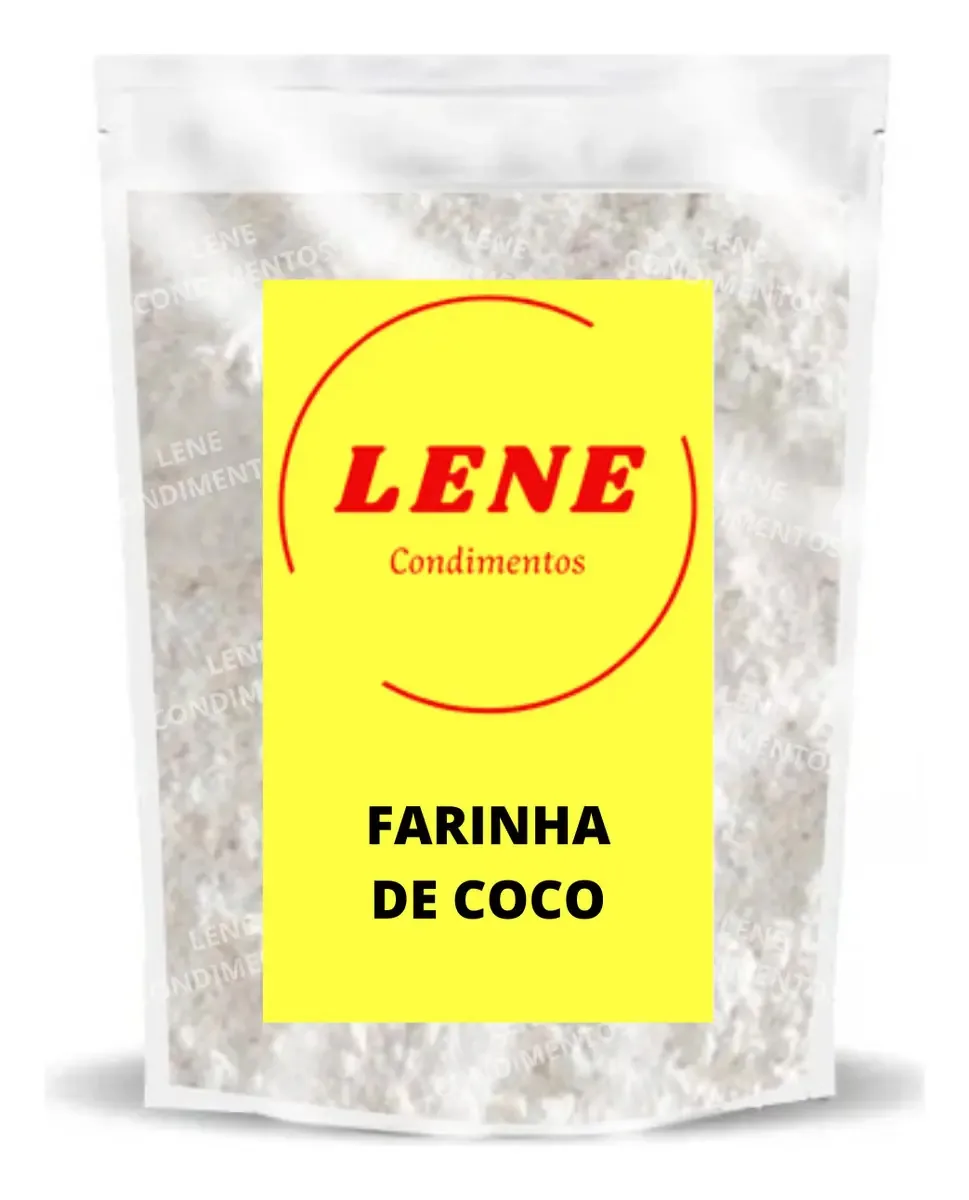 Farinha coco integral LENE CONDIMENTOS Farinha de coco sem glúten 1 kg