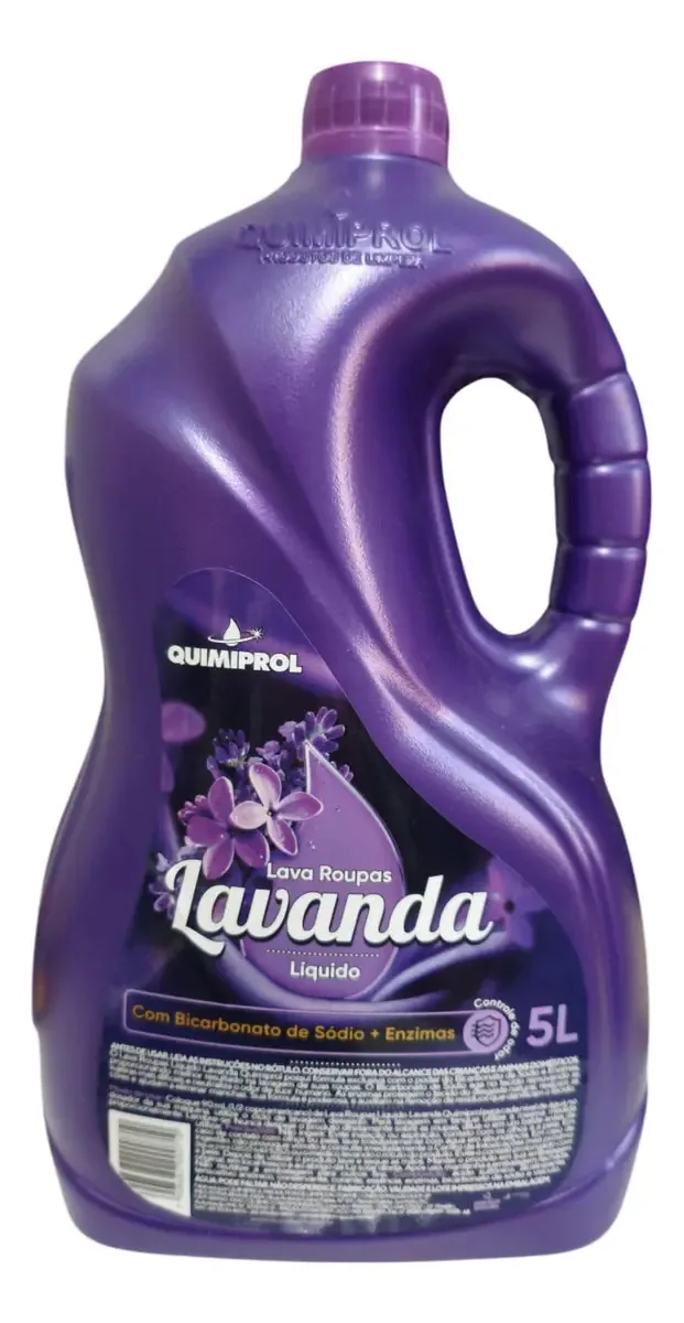 Sabão Líquido Lava Roupas Lavanda Com Bicarbonato De Sódio E Enzimas Linha Aromaterapia 5 Litros