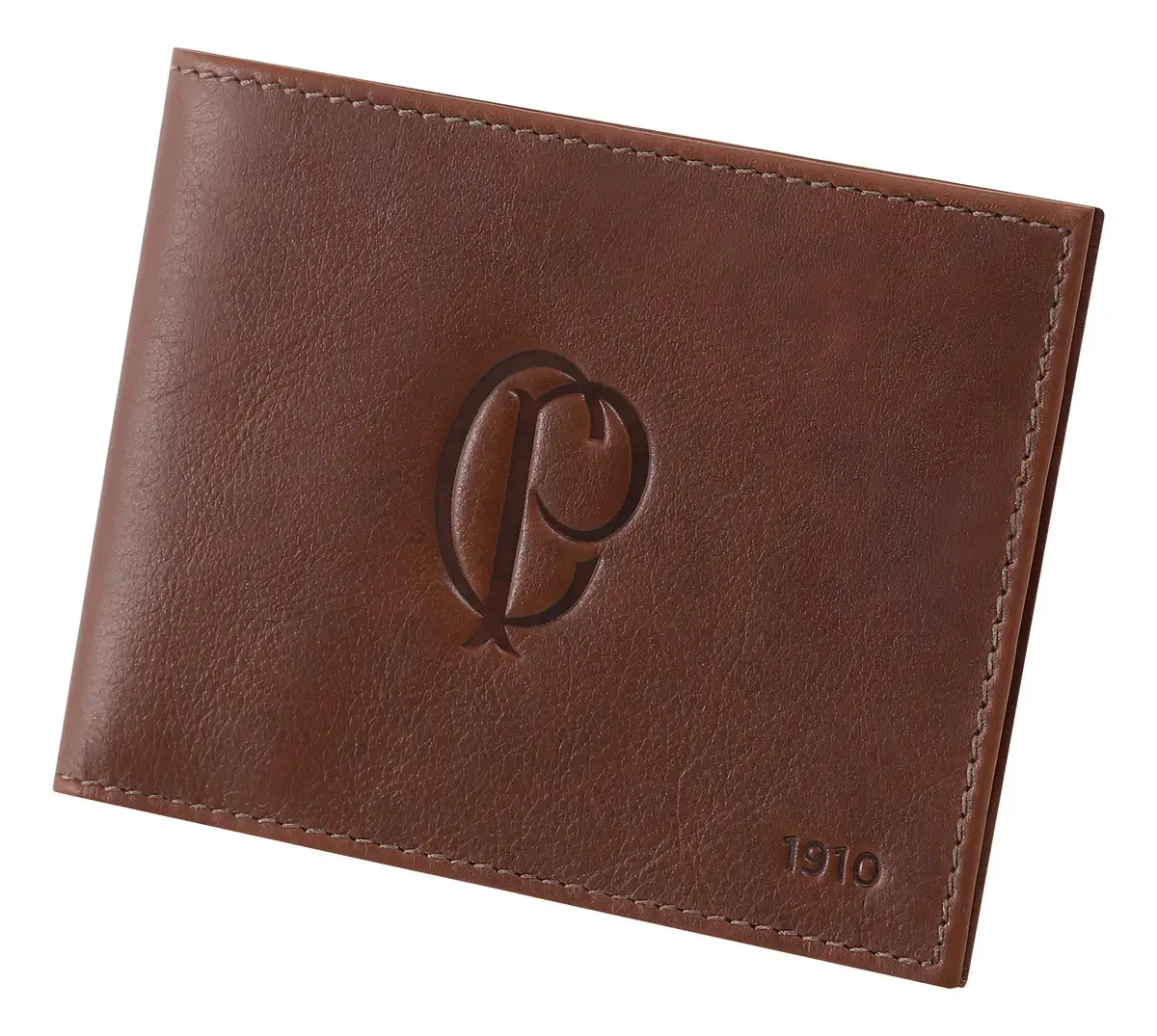 Carteira Couro Corinthians Caramelo Porta Moedas Modelo 2010