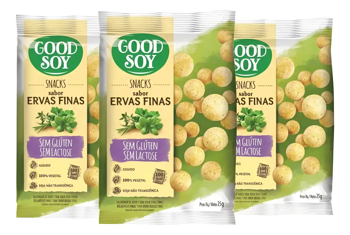 Kit 3 Snacks Ervas Finas 25g Goodsoy Sem Gluten E Lactose