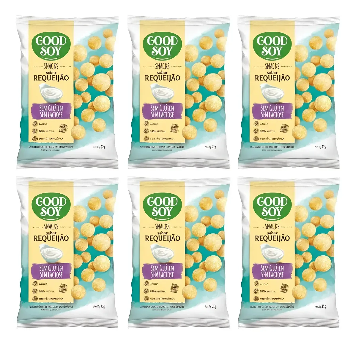 De arroz Good Soy Snacks requeijão sem glúten 25 g pacote x 6 u