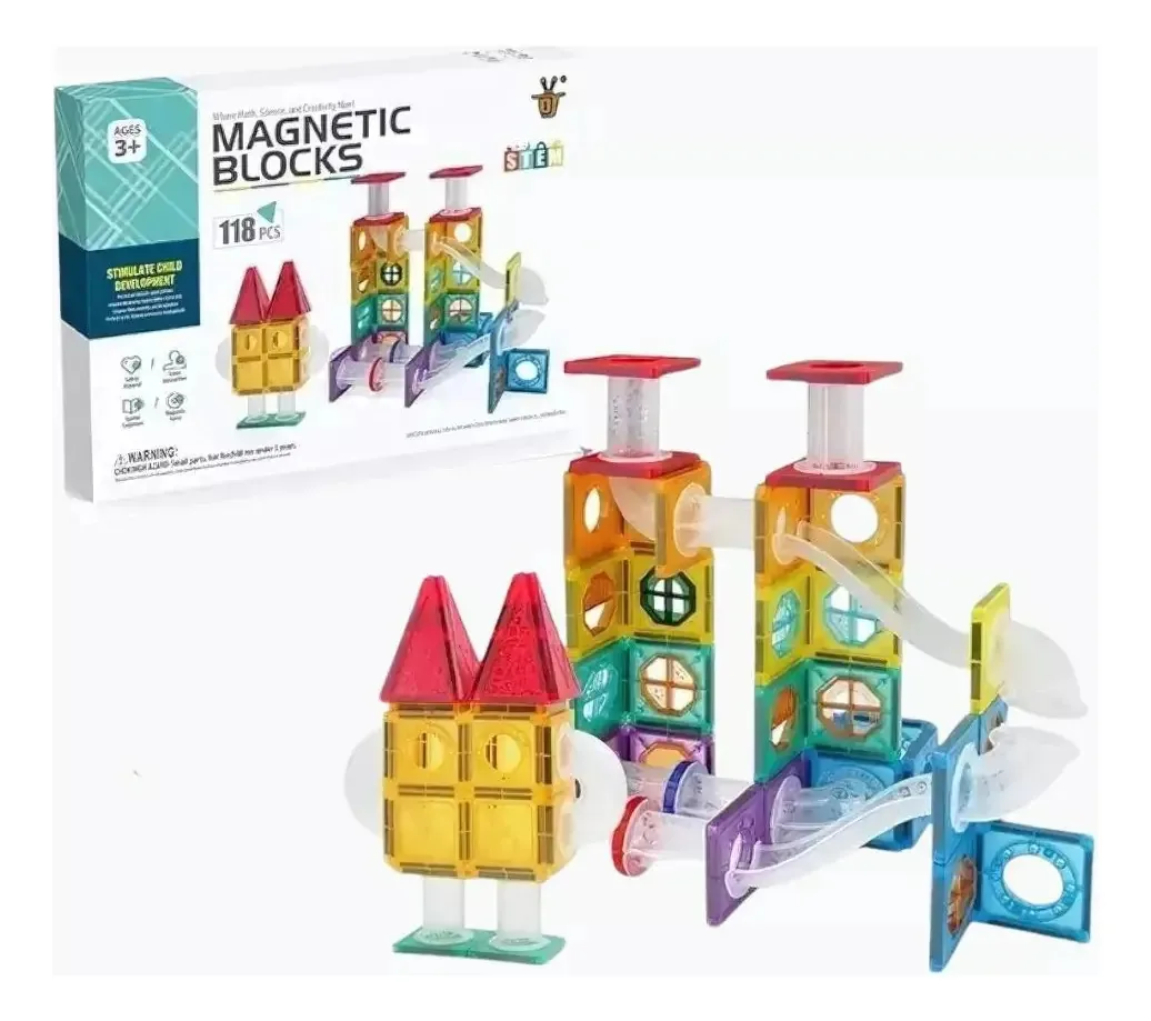 Blocos De Construção Brinquedos Magnéticos De Montar 118 Peç Nenhuma