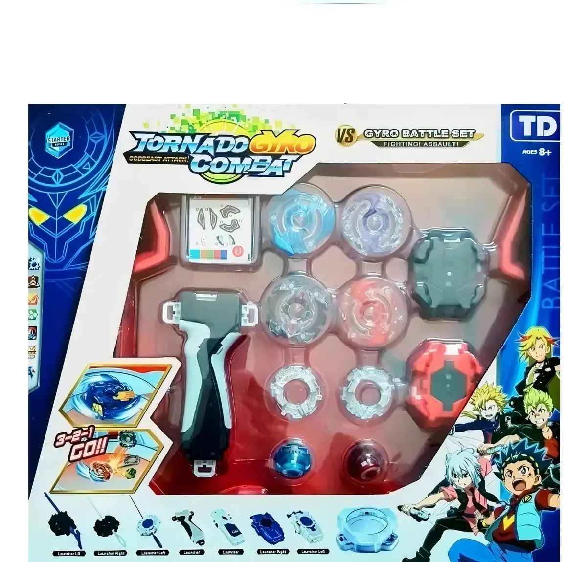 Arena Beyblade Burst Com 2 Lançadores e 2 Beyblades Amarelos
