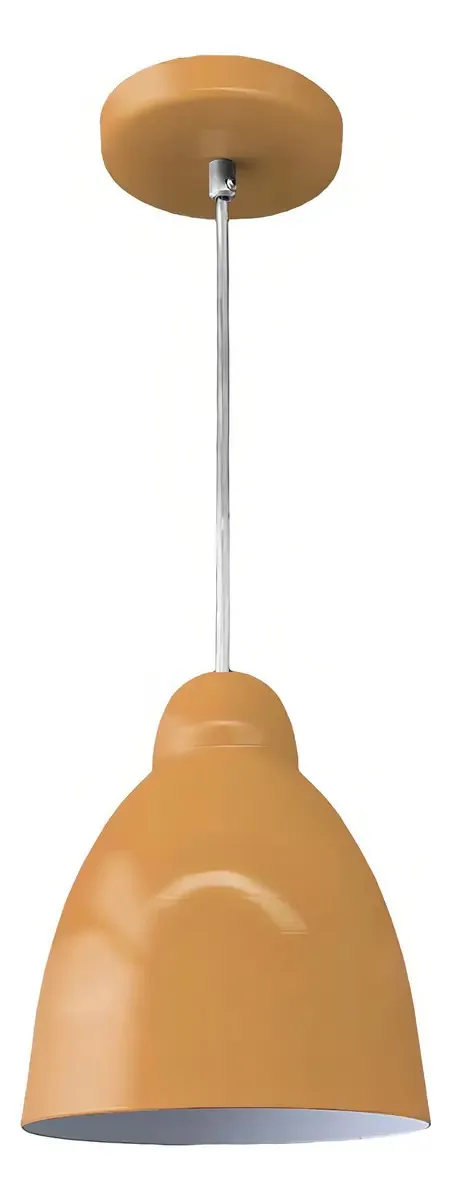 Pendente Bala Verniz Branco - | Luminárias Navarro
