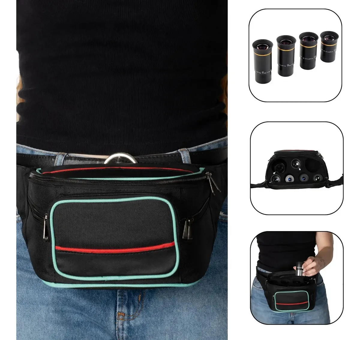 Bolsa Para Lentes De Telescopios Uranum Armazenar Oculares Preto