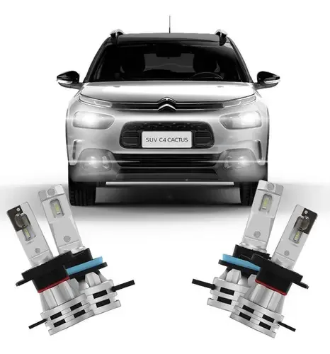 Kit Lâmpada Led Farol/milha C4cactus 2018/2022 6500k Haloway