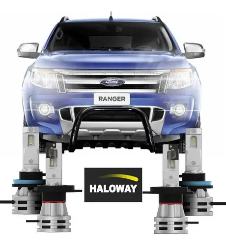 Kit Lâmpada Led Farol/milha Ranger 2013/2016 6500k Haloway
