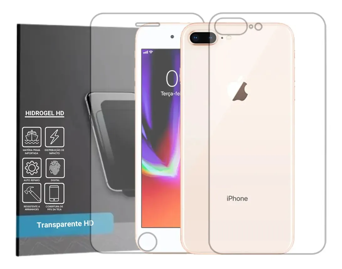 Película Hidrogel Hd Frente E Verso Para iPhone 8 Plus