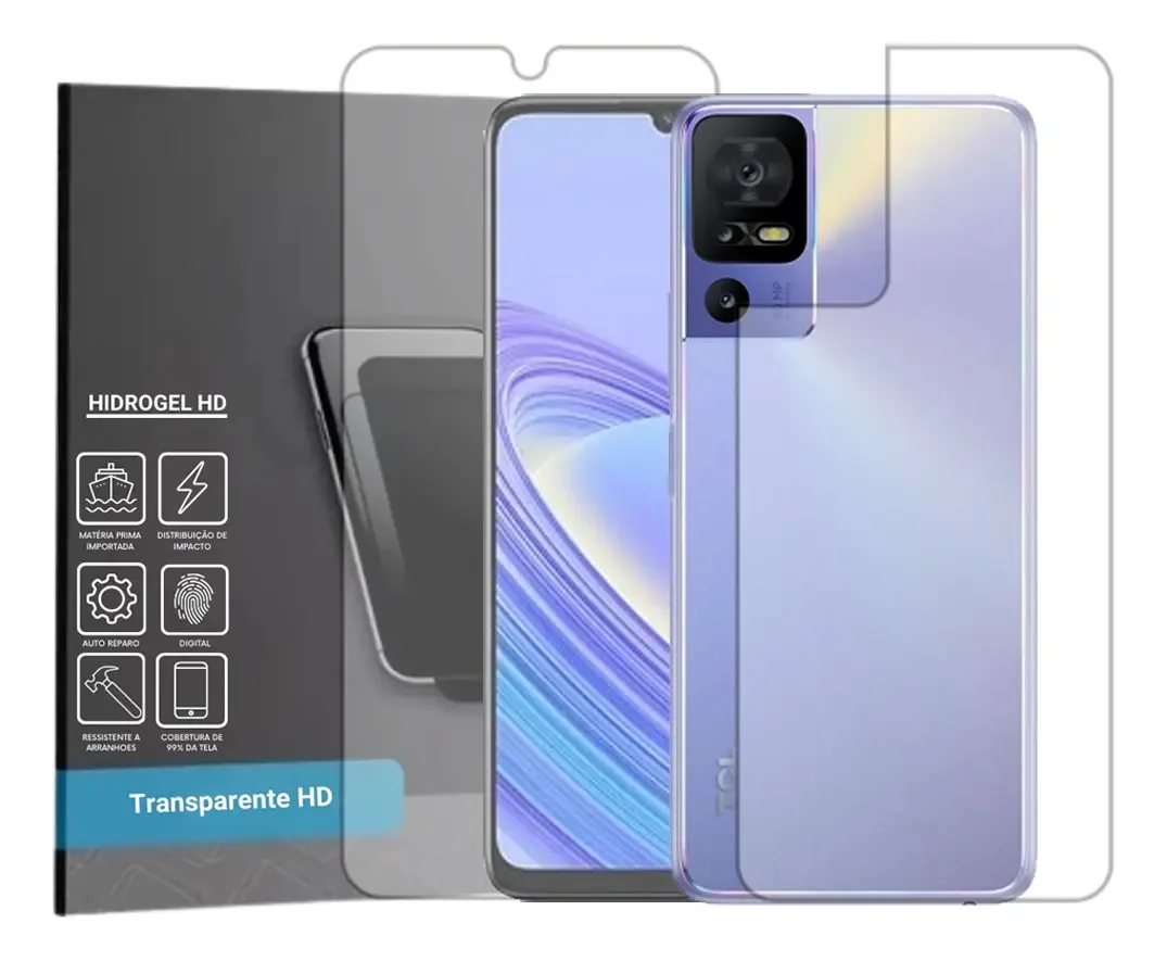 Película Hidrogel Hd Frente E Verso Para Tcl 40 Se