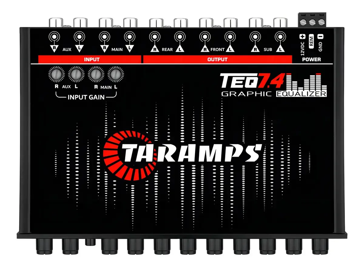 Equalizador Taramps TEQ 7.4 de 7 Bandas para Som Automotivo com RCA