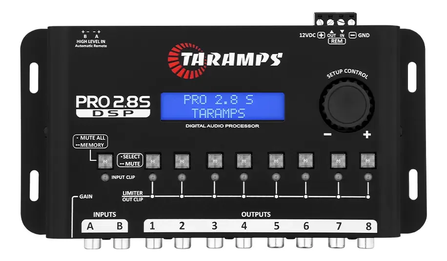 Processador de Áudio Taramps Pro 2.8S para Som Automotivo
