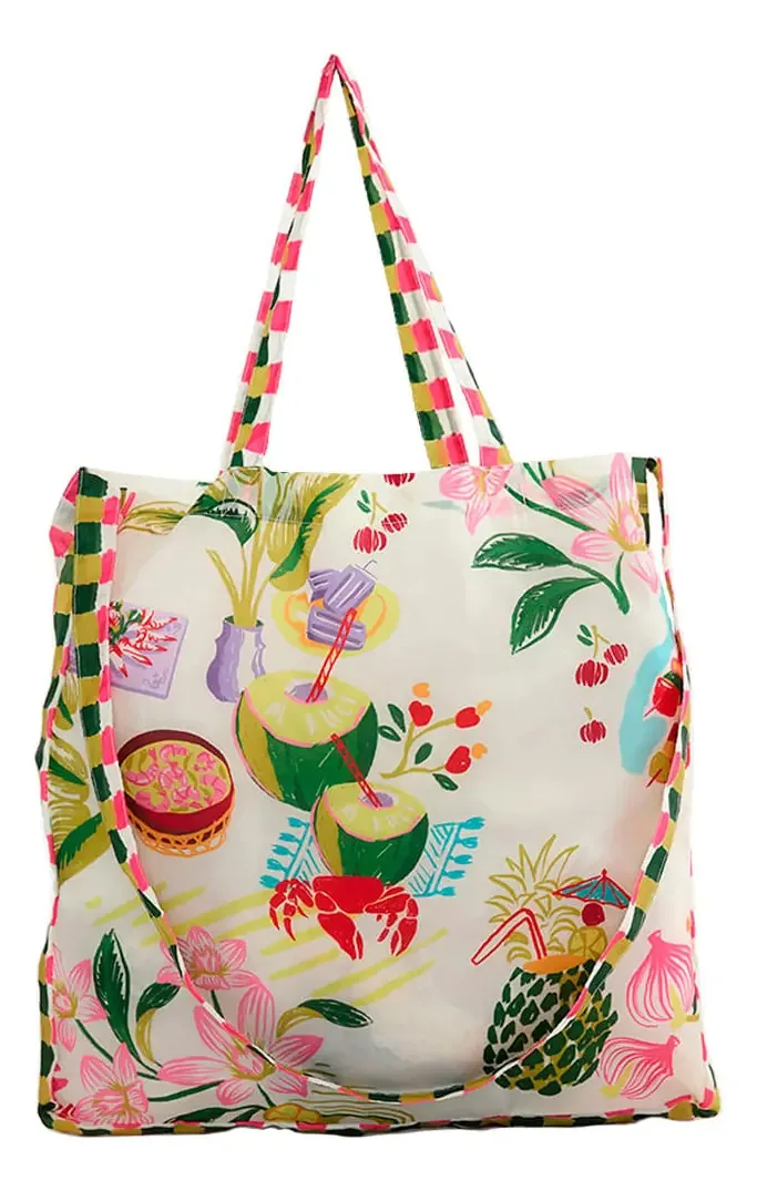 Bolsa Farm Me Leva Comida De Praia Estampados