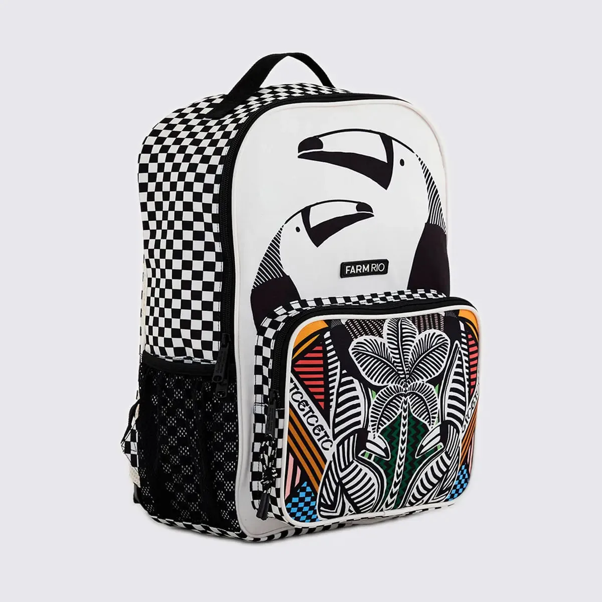 Mochila Farm Me Leva Rio Gráfico Rolezinho Preto