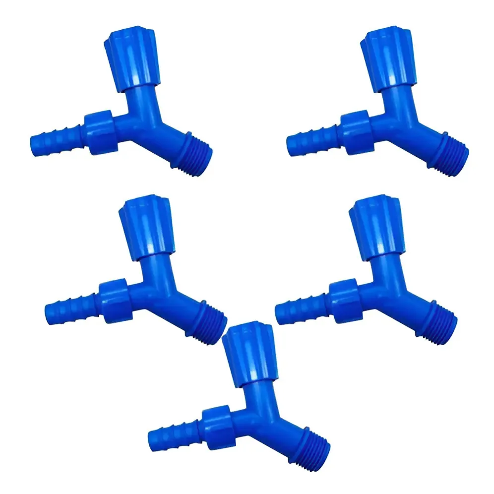 Kit 5 Torneiras Para Tanque E Jardim Bico 3/4 Azul
