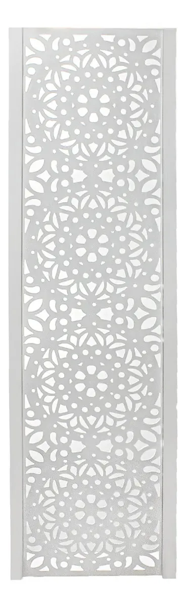 1 Biombo Mandala Branco Separador Divisor Madeira Folha Painel Divisória Com Dobradiça Jt Home