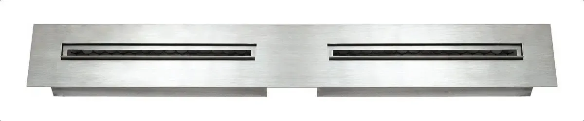Queimador ecológico lareiras ecosul 100 cm aço inoxidável prateado moderno