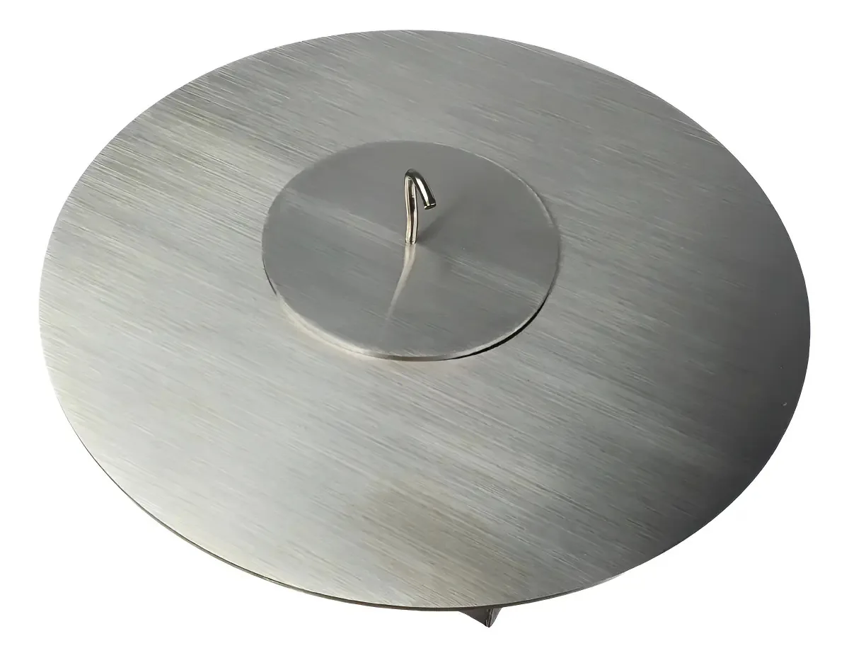Queimador Redondo Lareiras Ecosul 50cm 5L Aço Inox 304 Álcool Etanol Ecológico