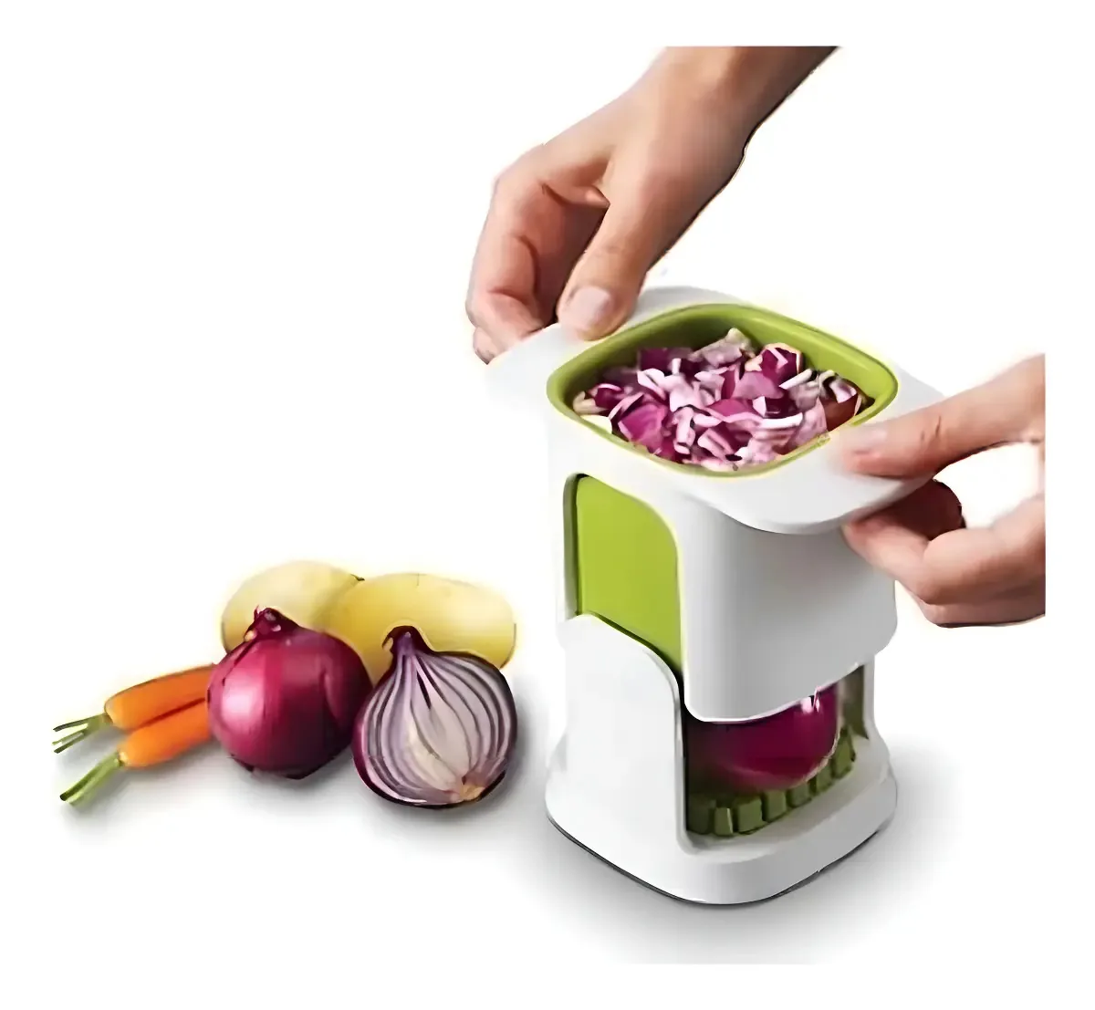 Cortador de Legumes Top Chef, Branco – Aço Inoxidável para Frutas e Vegetais